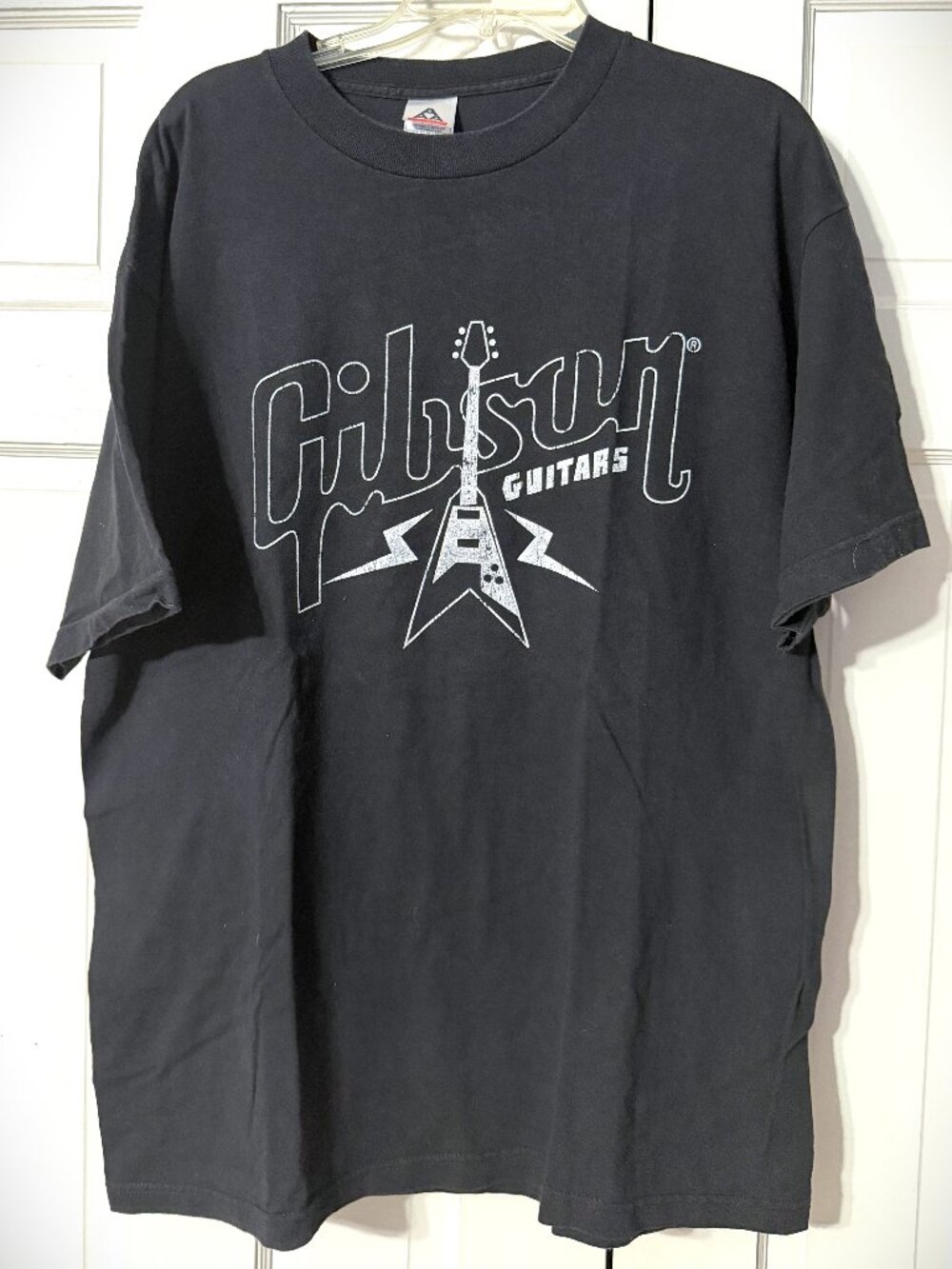 Gibson Guitars Classic Logo Black Tee Shirt Men's Size XL